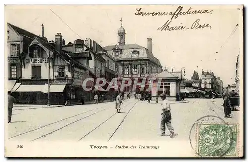TRoyes Cartes postales Station des tramways