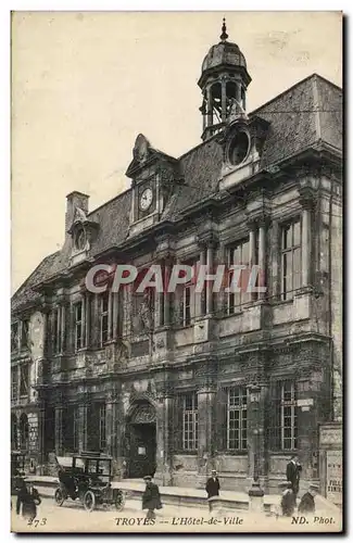 TRoyes Cartes postales Hotel de ville (automobile)