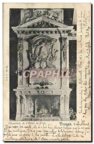 TRoyes Cartes postales Cheminee de l'hotel de ville