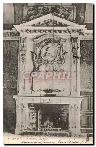 TRoyes Cartes postales Cheminee de l'hotel de ville