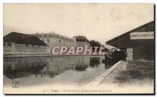TRoyes Ansichtskarte AK Pont du canal GRoupe scolaire des Jacobins