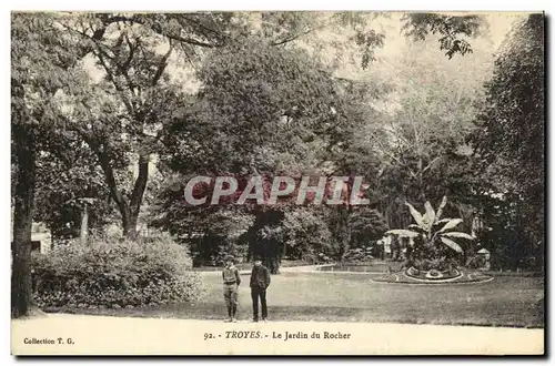 TRoyes Ansichtskarte AK Jardin du rocher