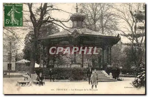 TRoyes Cartes postales Le kiosque de la musique