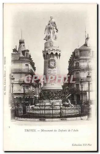 TRoyes Cartes postales Monument des enfants de l'aube
