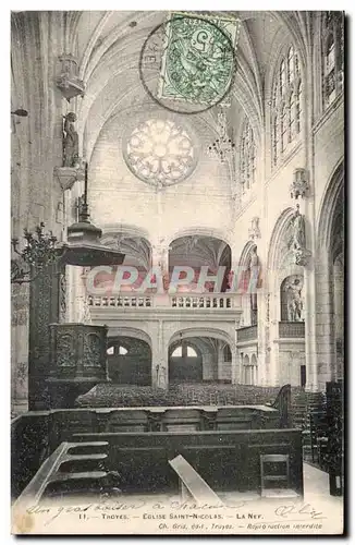 TRoyes Cartes postales Eglise Saint Nicolas la nef