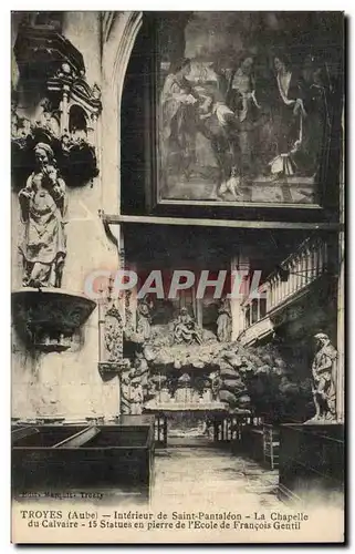 TRoyes Cartes postales Interieur de l&#39eglise Saint Pantaleon La chapelle du calvaire