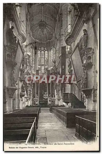 TRoyes Cartes postales Interieur de l'eglise Saint Pantaleon