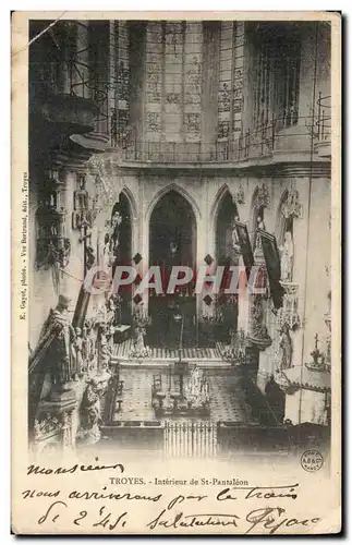 TRoyes Cartes postales Interieur de l'eglise Saint Pantaleon