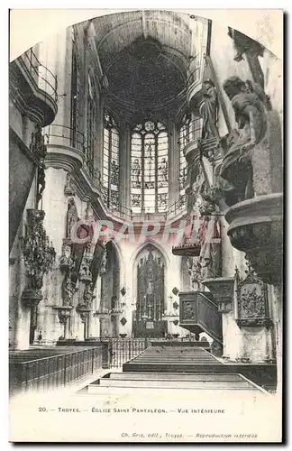 TRoyes Cartes postales Interieur de l'eglise Saint Pantaleon
