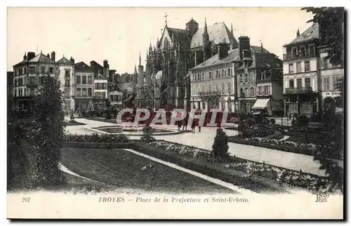 TRoyes Cartes postales Square de la prefecture Eglise St Urbain