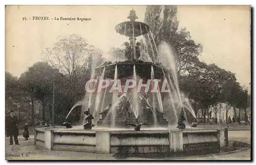 TRoyes Cartes postales La fontaine Argence