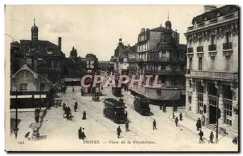 Troyes Cartes postales Place de la Republique