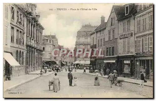 Troyes Cartes postales Place de l&#39hotel de ville