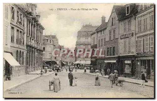 Troyes Cartes postales Place de l'hotel de ville