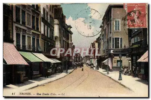 Troyes Cartes postales Rue Emile Zola
