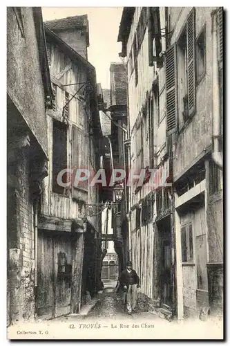 Troyes Cartes postales La rue des chats