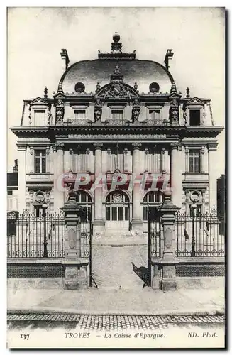 Troyes Cartes postales Caisse d'Epargne