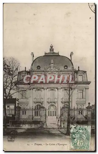 Troyes Cartes postales Caisse d'Epargne