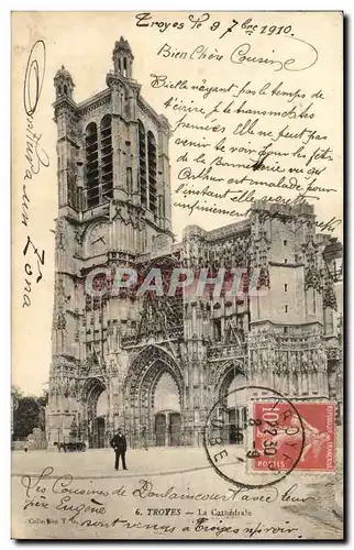 TRoyes Cartes postales La cathedrale