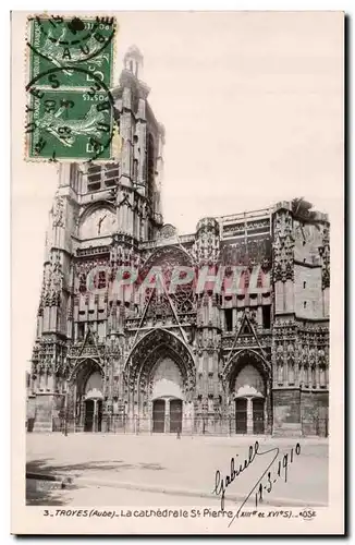 TRoyes Cartes postales La cathedrale St pierre