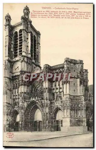 TRoyes Cartes postales La cathedrale St pierre