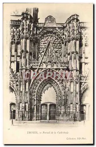 TRoyes Ansichtskarte AK portail de la cathedrale