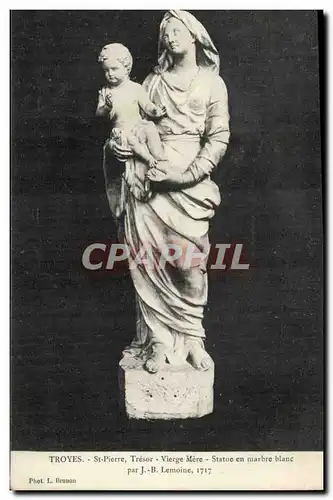 TRoyes Ansichtskarte AK St Pierre Tresor Vierge mere Statue en marbre blanc