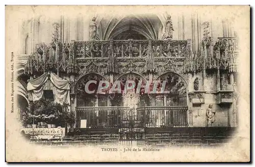 Troyes Ansichtskarte AK Jube en pierre de l&#39eglise de la Madeleine Oeuvre du maitre macon Jean Gaude