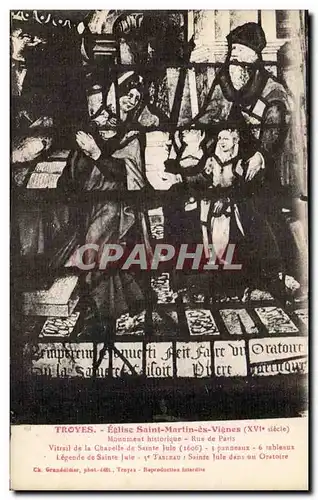Troyes Cartes postales Eglise Saint Martin es Vignes