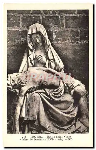 Troyes Cartes postales Eglise de Saint Nizier Mer de douleur