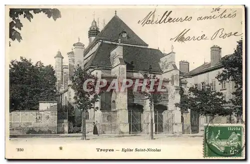 Troyes Cartes postales Eglise Saint Nicolas