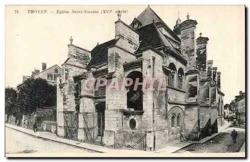 Troyes Cartes postales Eglise Saint Nicolas