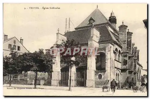 Troyes Cartes postales Eglise Saint Nicolas (animee)
