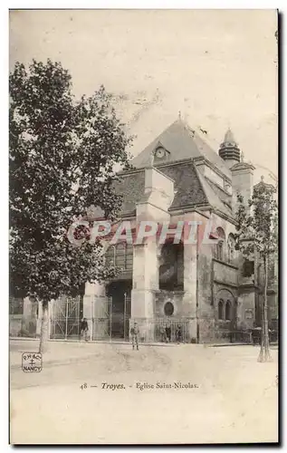 Troyes Cartes postales Eglise Saint Nicolas