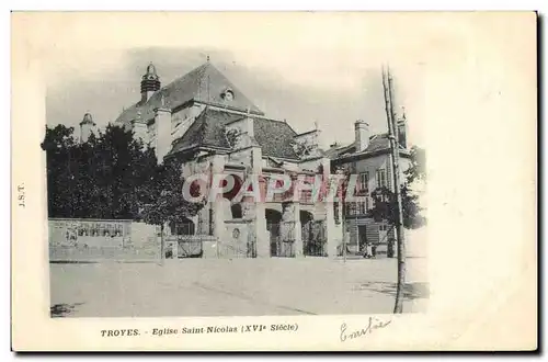 Troyes Cartes postales Eglise Saint Nicolas