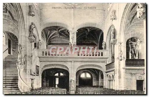 Troyes Cartes postales Eglise Saint Nicolas le calvaire