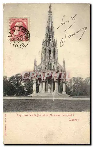 Belgie Belgique Ansichtskarte AK Les environs de BRuxelles Monument Leopold 1 Larken