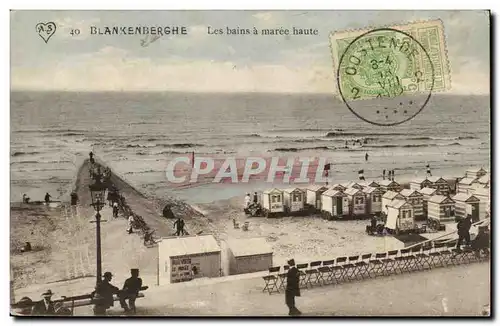 Belgie Belgique Cartes postales Blankenberghe Les bains a maree haute