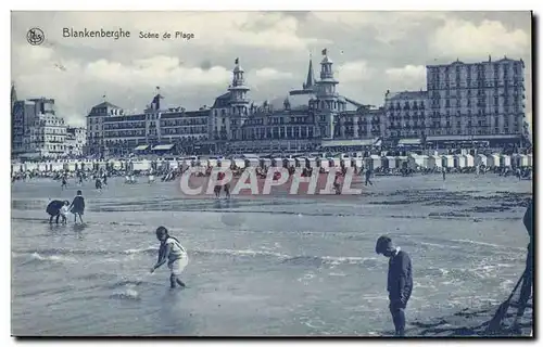 Belgie Belgique Ansichtskarte AK Blankenberghe Scene de plage