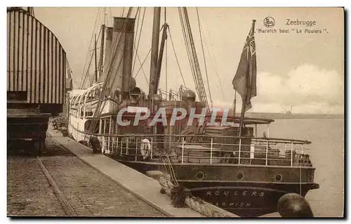 Belgie Belgique Ansichtskarte AK Zeebrugge L&#39Harwich boat Les Roulers (bateau)