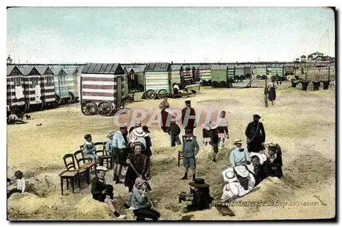 Belgie Belgique Ansichtskarte AK Blankenberghe La plage et les cabines