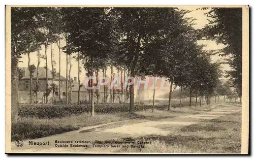 Belgique Belgie Ansichtskarte AK Nieuport Boulevard exterieur Tour des templiers et caserne