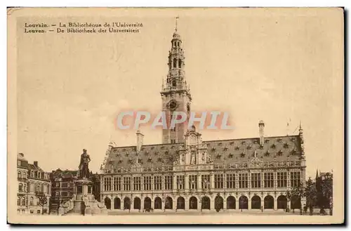 Belgique Belgie Ansichtskarte AK Louvain Bibliotheque de l&#39universite (library)