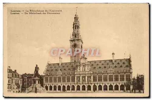 Belgique Belgie Cartes postales Louvain Bibliotheque de l'universite (library)
