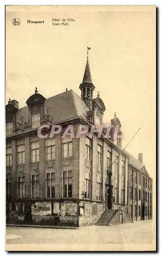 Belgie Belgique Nieuport Ansichtskarte AK Hotel de ville