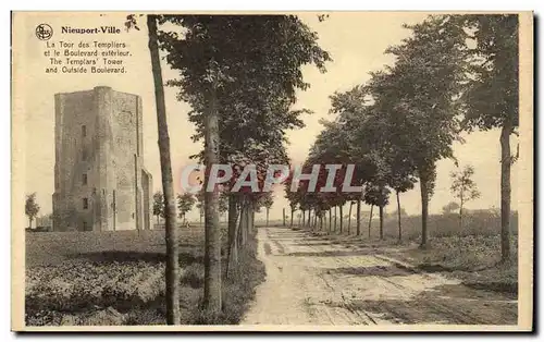 Belgie Belgique Nieuport Ansichtskarte AK La tour des templiers et le boulevard exterieur