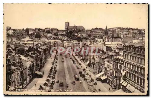 Belgie Belgique Ansichtskarte AK Liege Boulevard de la SAuveniere et vue sur St Martin