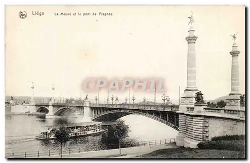 Belgie Belgique Cartes postales Liege La meuse et le pont de Fragnee
