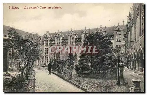 Belgie Belgique Cartes postales Liege La seconde court du palais