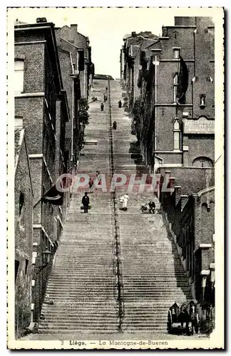 Belgie Belgique Ansichtskarte AK Liege La montagne de Bueren